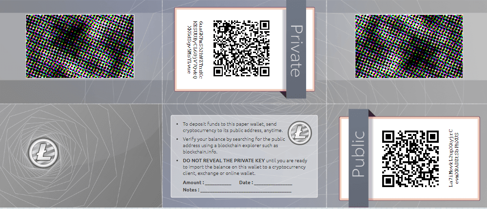 Paper wallet for Litecoin