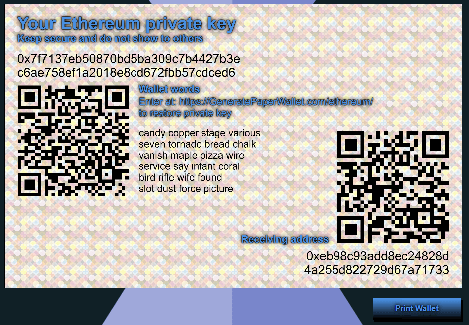 ethereum wallet code