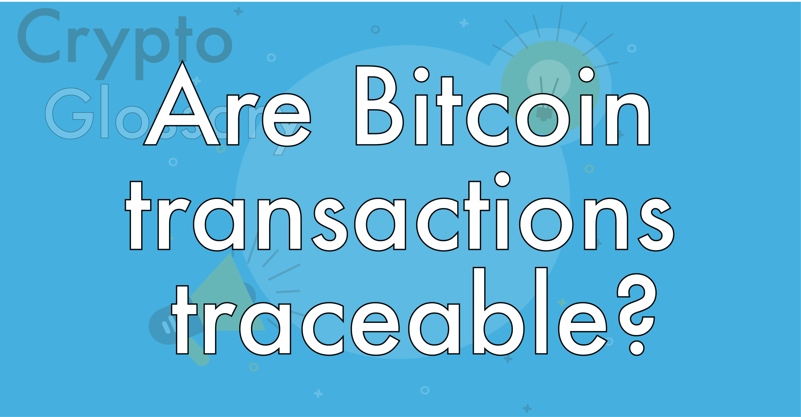 is buying bitcoin traceable