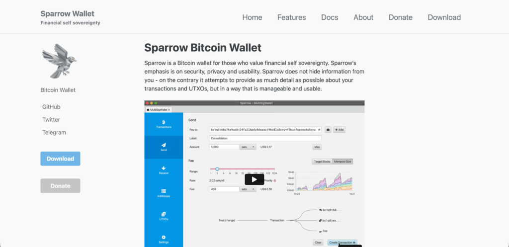 Sparrow Wallet