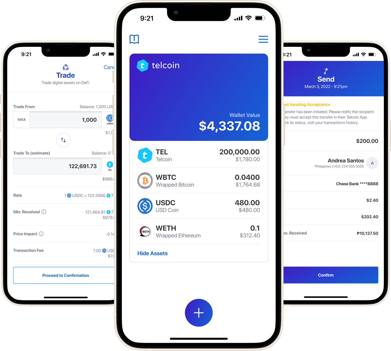 Telcoin app design