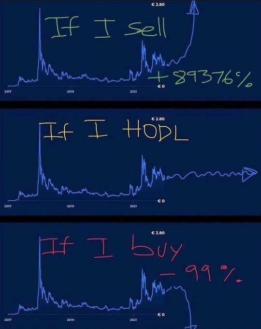 If I Sell, If I HODL, If I Buy meme