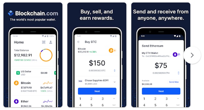 Blokchain wallet app