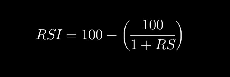 Relative Strength Index (RSI) formula