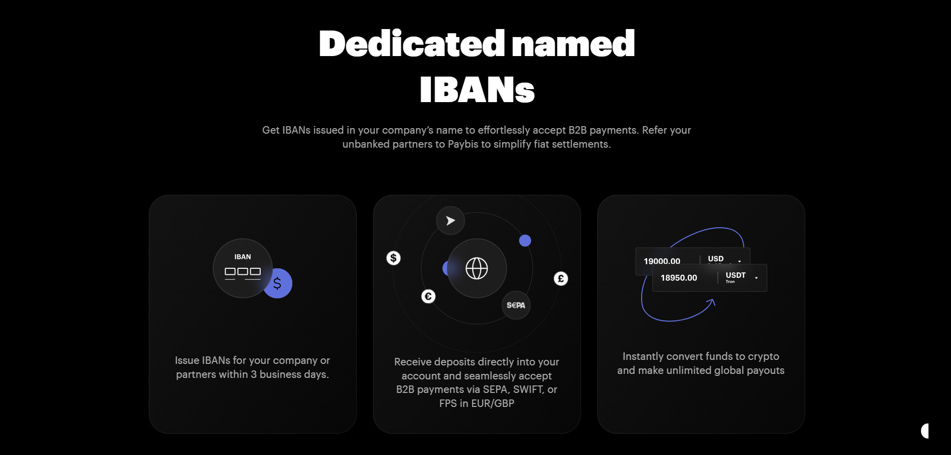 Dedicated IBANs