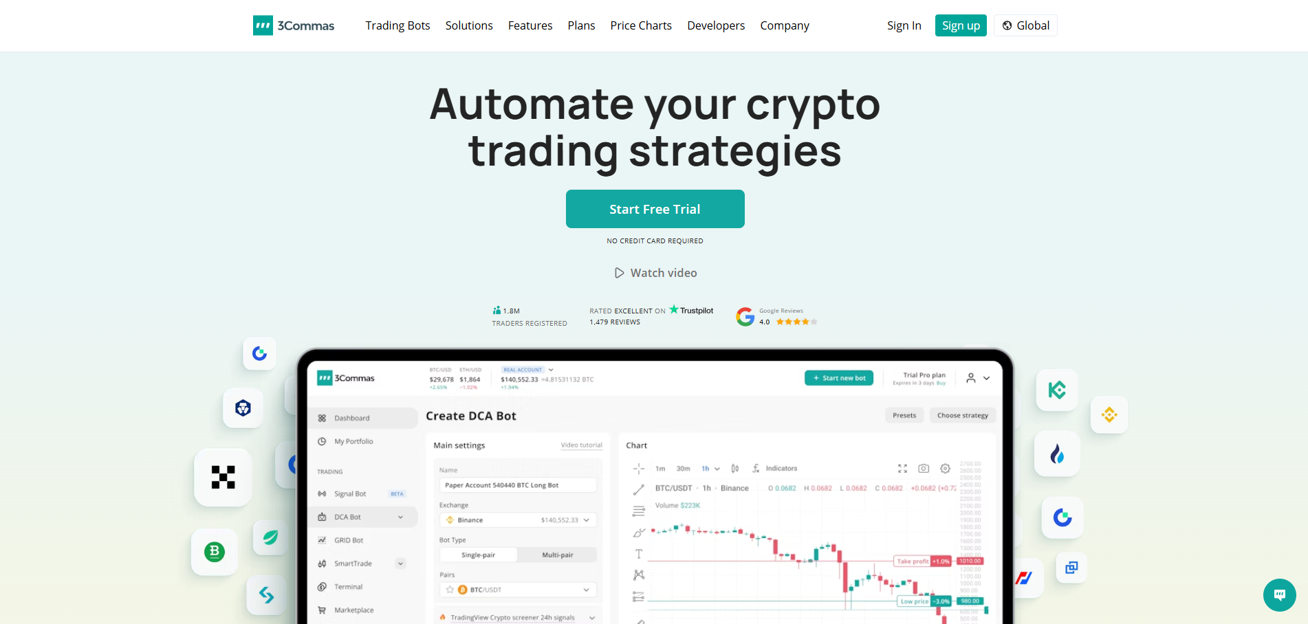 3Commas Homepage