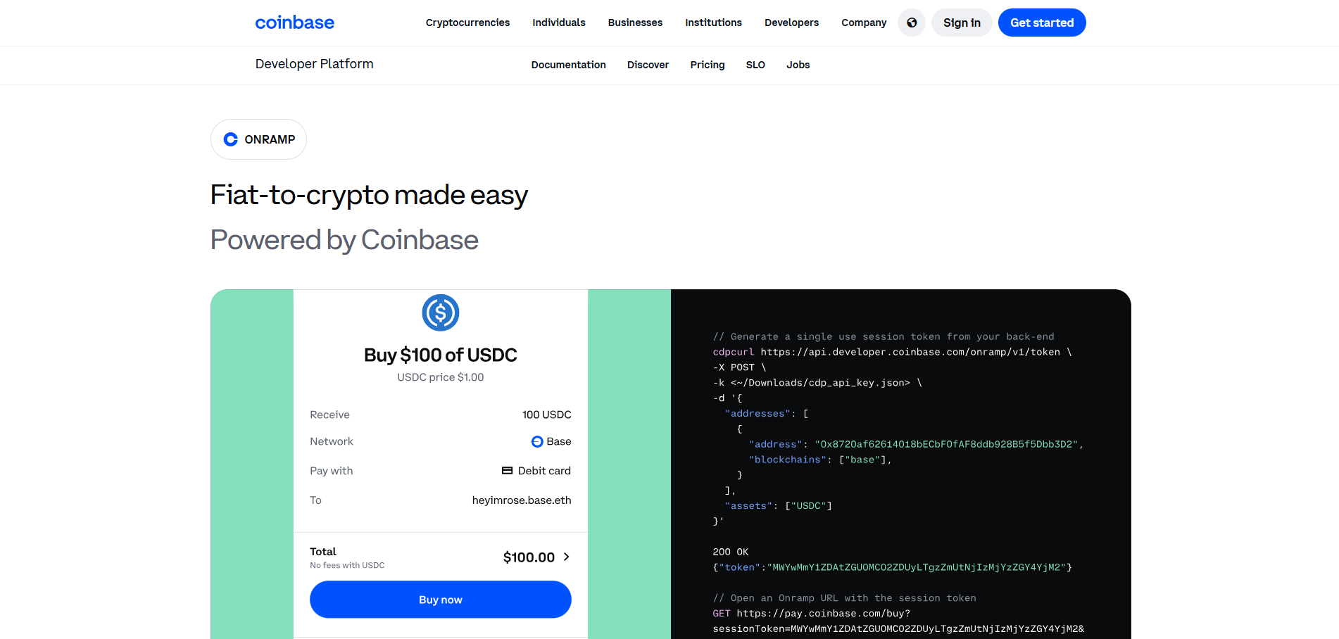 Coinbase Onramp