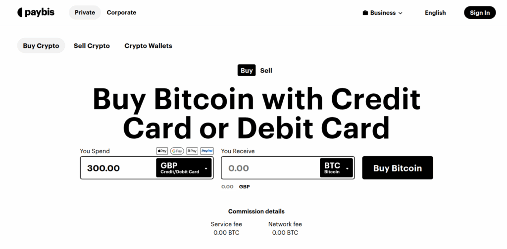 Paybis BTC Calculator