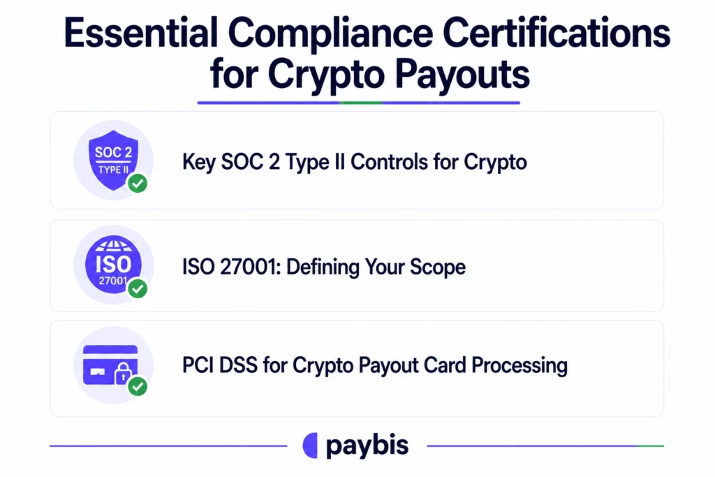 Essential Compliance Certifications for Crypto Payouts