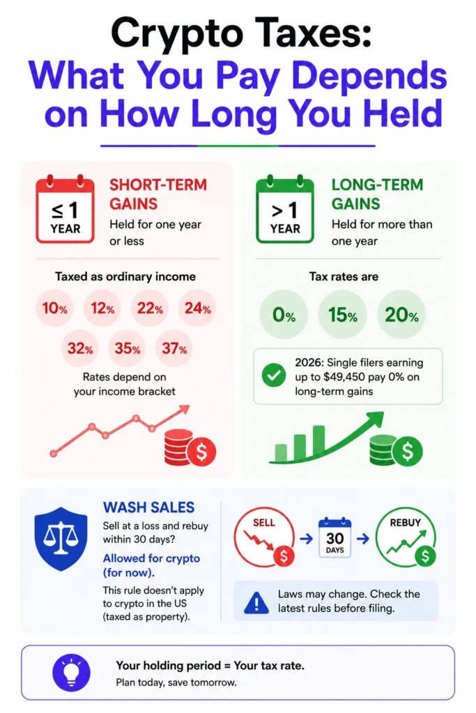 Your holding period vs crypto taxes