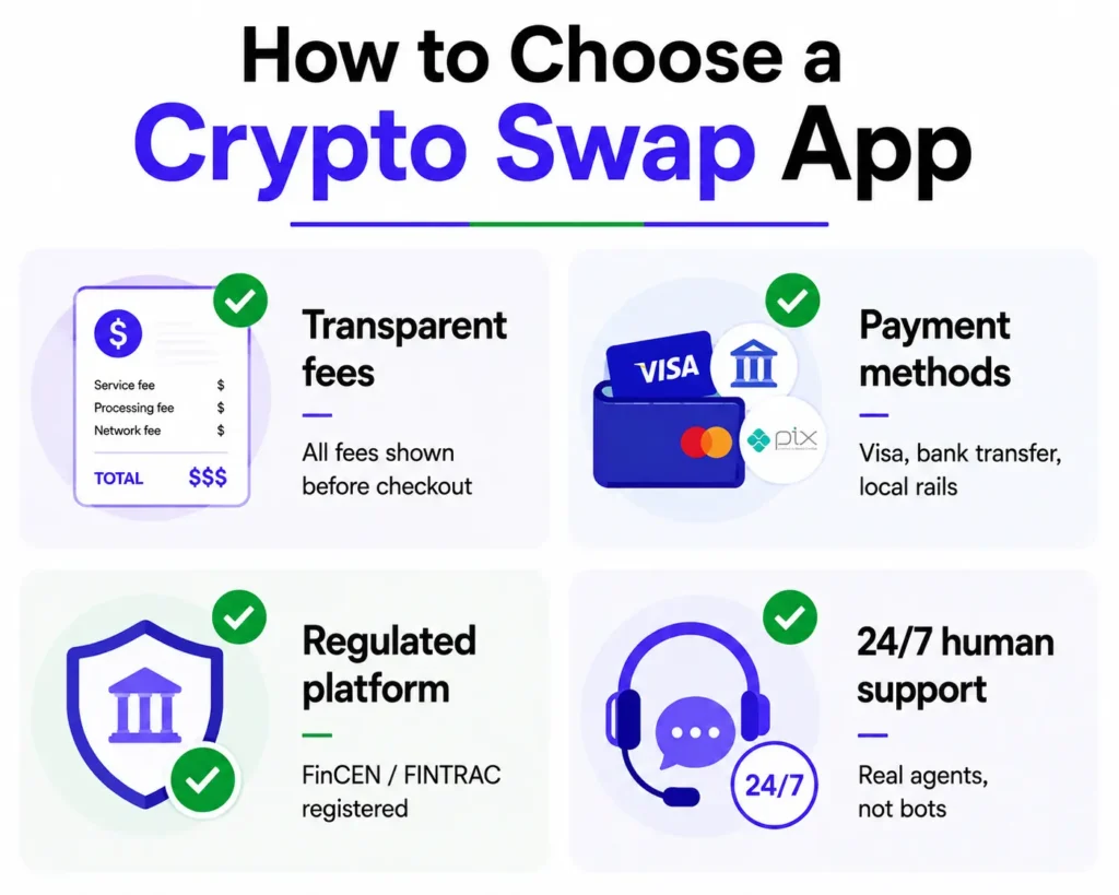 how to choose the crypto app for swapping