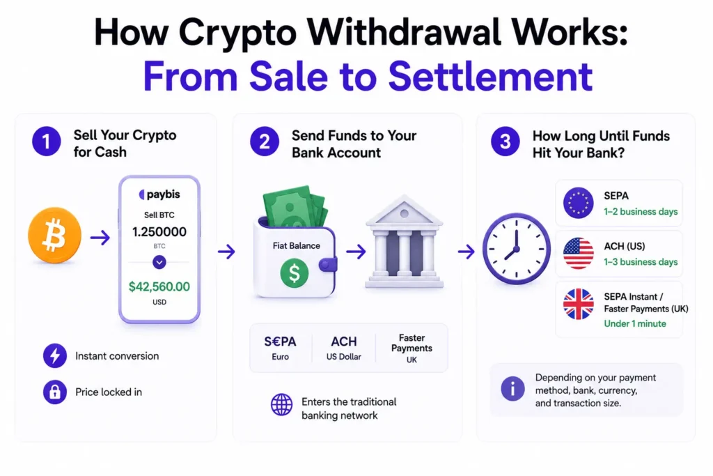 from withdrawal to settlement